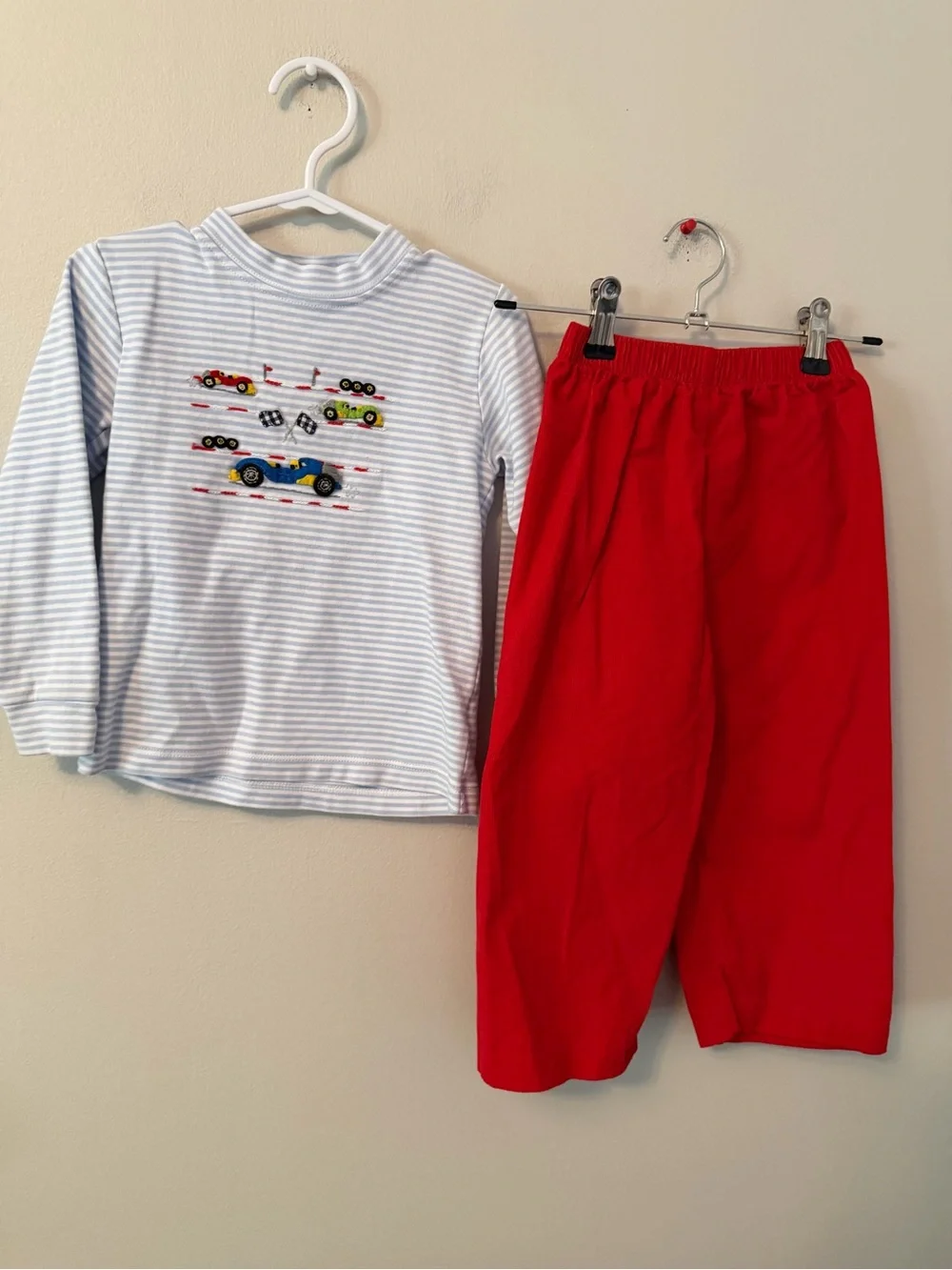 Squiggles by Charlie Race Top with Red Pants